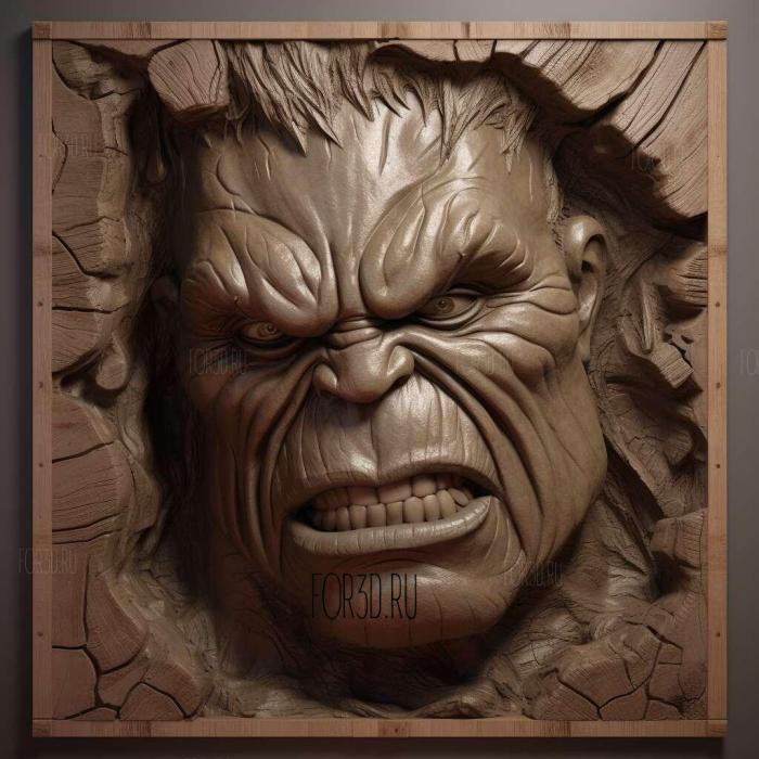 Hulk 2 stl model for CNC